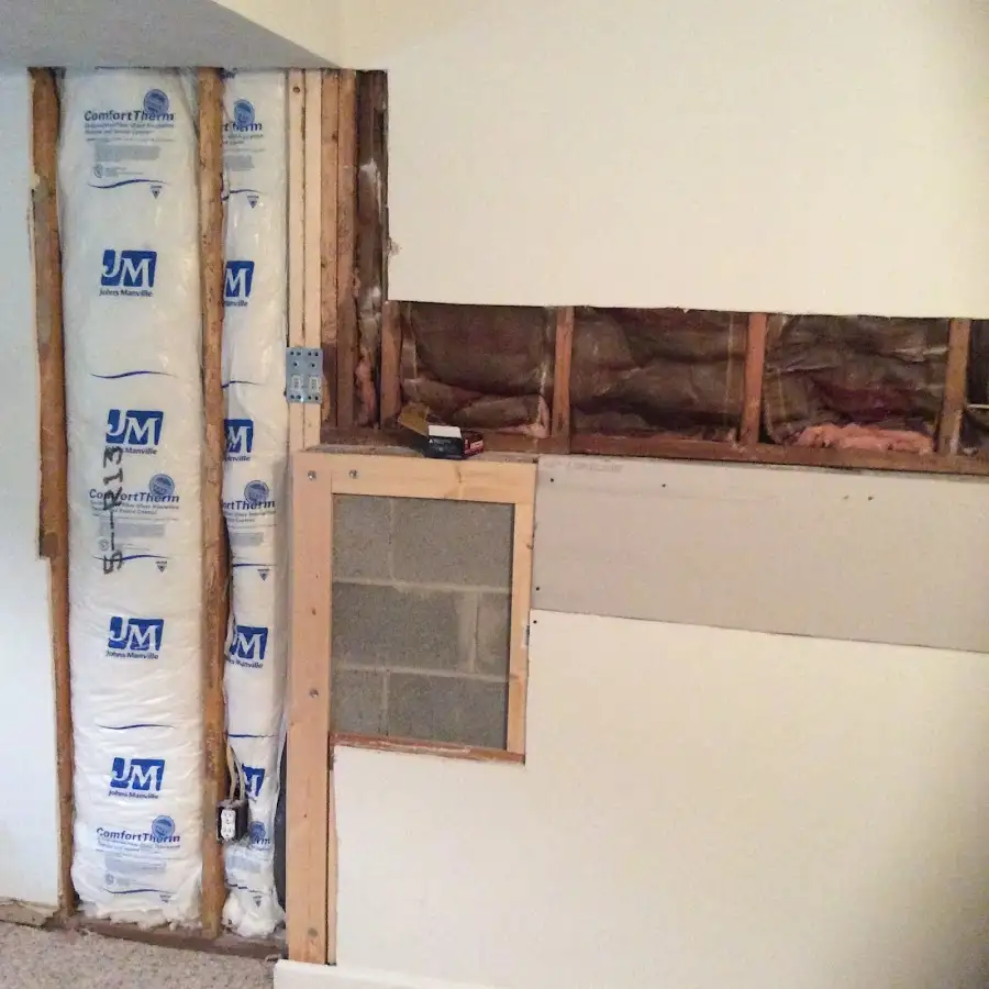 Wall insulation replacement during Structural Drying in Elba